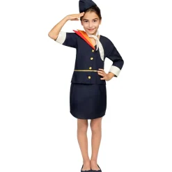 Disfraz de azafata de vuelo para niña 7-9 años