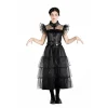 Disfraz de baile Rave'N Dance estilo Wednesday Addams, color negro, talla S ㅤ