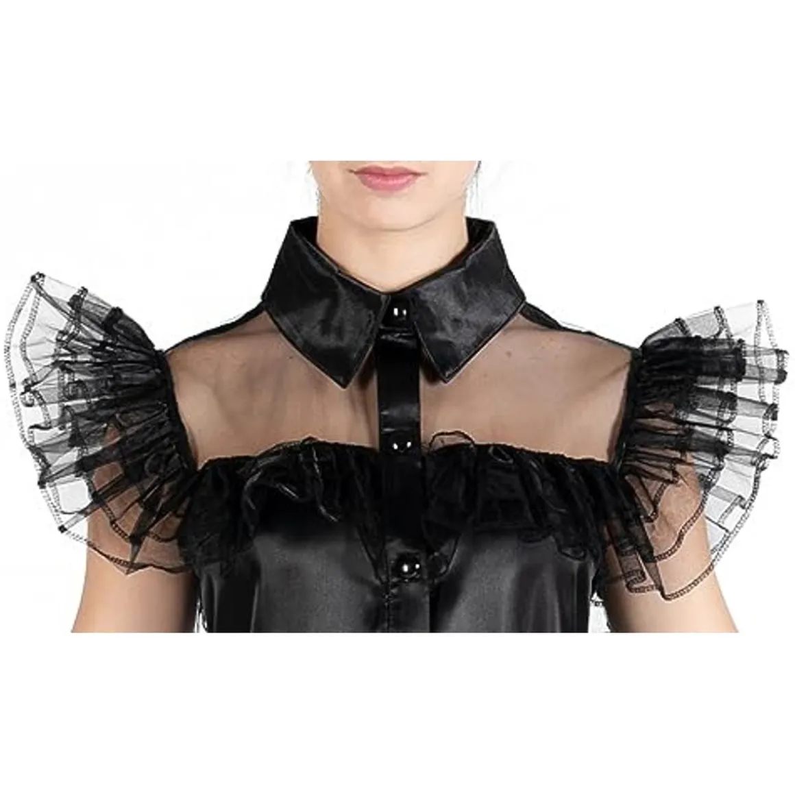 Disfraz de baile Rave'N Dance estilo Wednesday Addams, color negro, talla S ㅤ