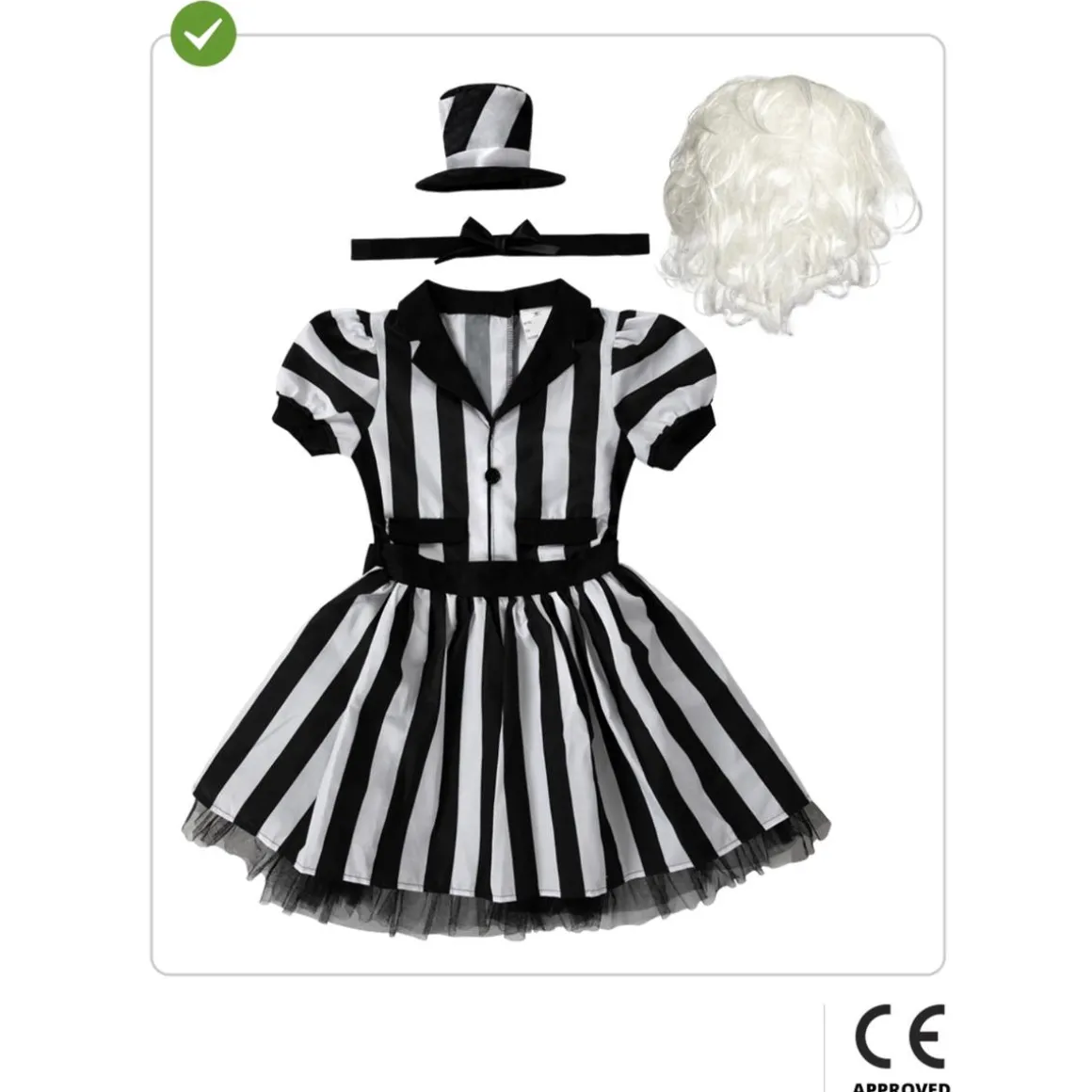 Disfraz de Beetlejuice niña 10-12 años