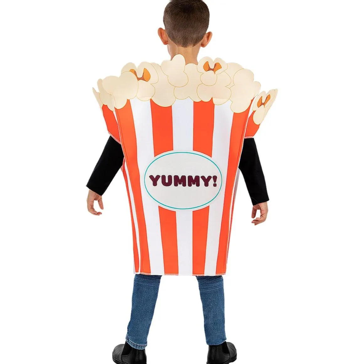 Disfraz de bolsa de palomitas para niños 3-6 años