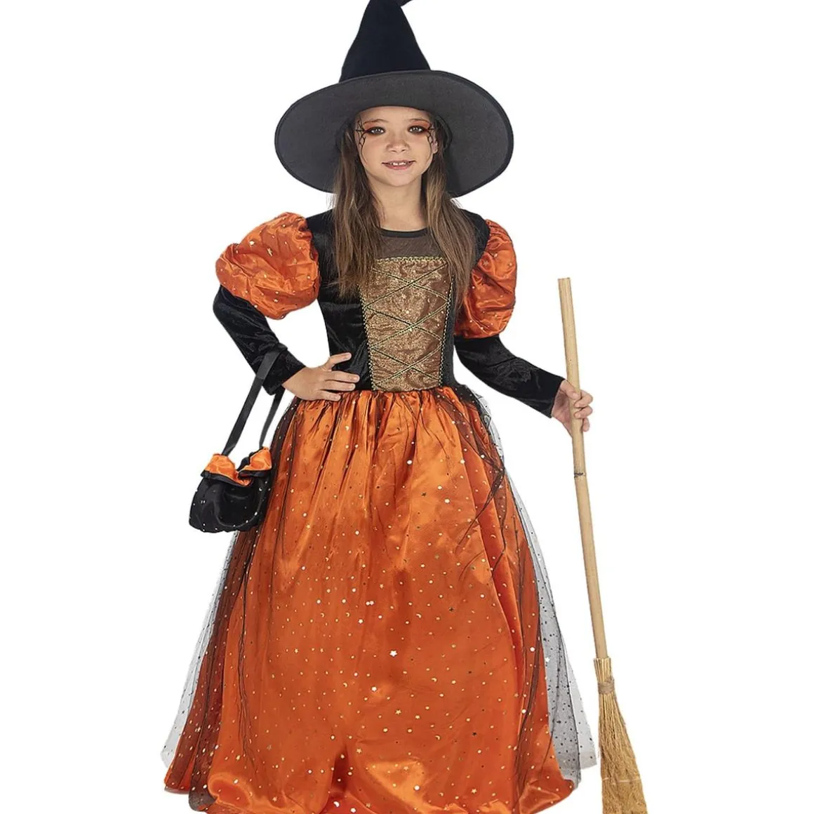 Disfraz de bruja premium niña 5-6 años