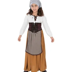 Disfraz de campesina medieval para niña 5-6 años