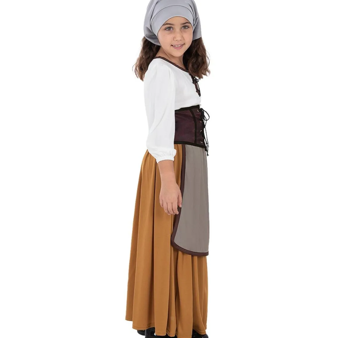 Disfraz de campesina medieval para niña 5-6 años