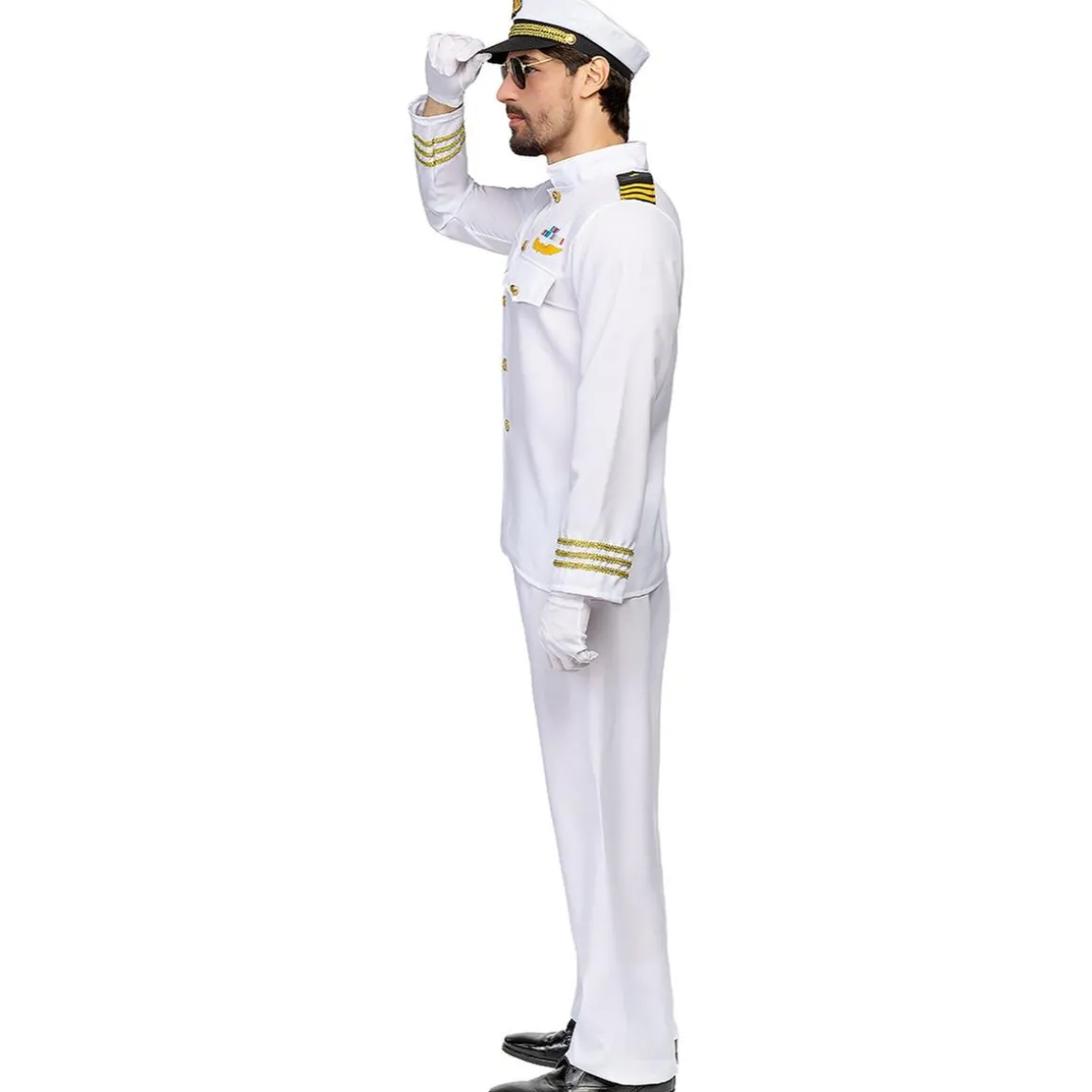 Disfraz de capitán de la marina para hombre XL