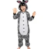 Disfraz de cebra onesie para niños 7-9 años