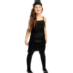 Disfraz de charlestón negro para niña 3-4 años