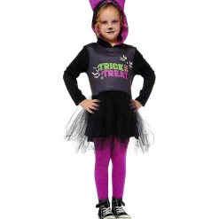 Disfraz de Gatita con Vestido, Capucha y Medias para Fiestas, Halloween y Carnaval