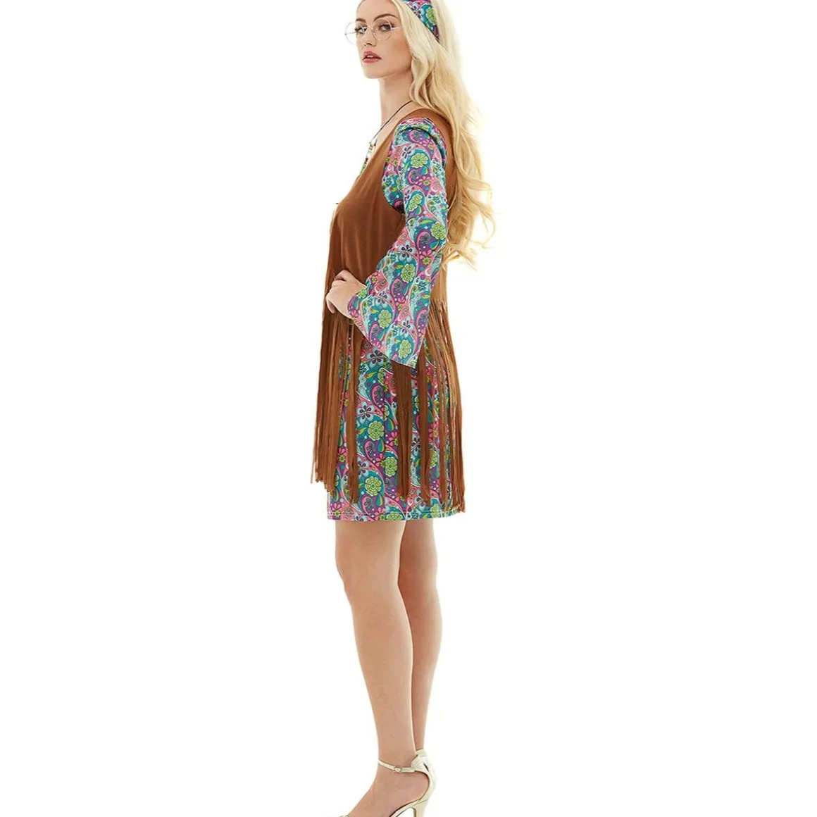 Disfraz de hippie para mujer L
