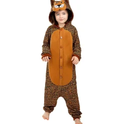 Disfraz de leopardo onesie para niños 5-6 años