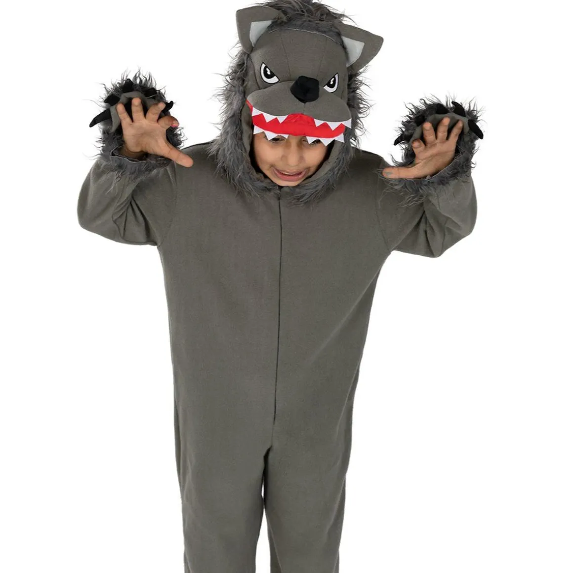 Disfraz de lobo gris para niños 10-12 años