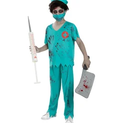 Disfraz de médico zombie niño 10-12 años
