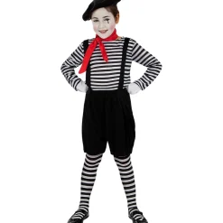 Disfraz de mimo para niña 5-6 años