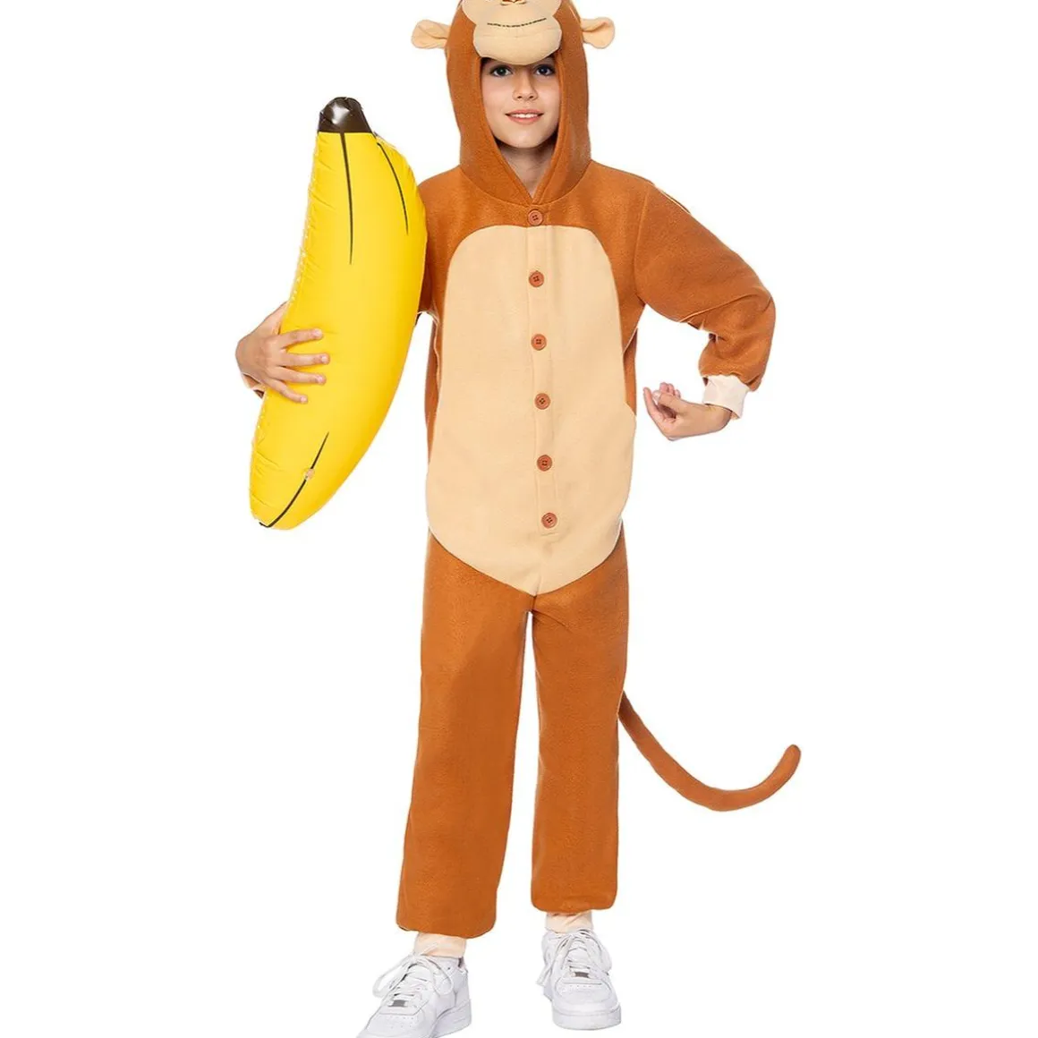 Disfraz de mono onesie para niños 10-12 años