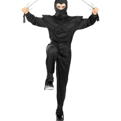Disfraz de Ninja negro para adulto L-XL