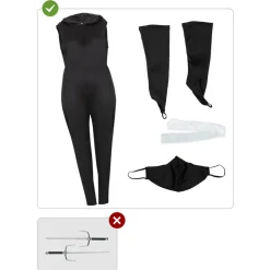 Disfraz de Ninja para mujer XXL