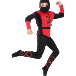 Disfraz de Ninja rojo para niño 3-4 años