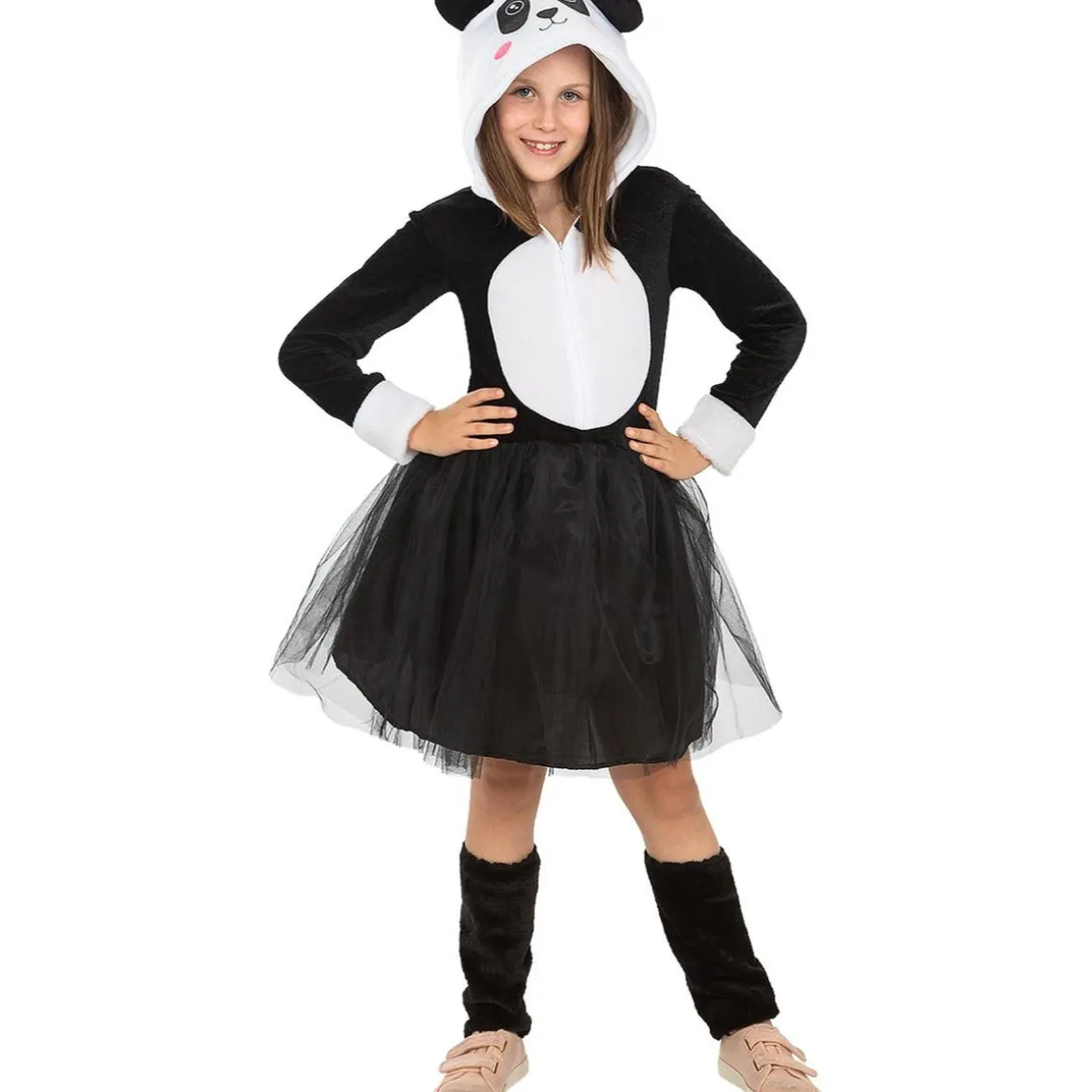 Disfraz de oso panda para niña 10-12 años