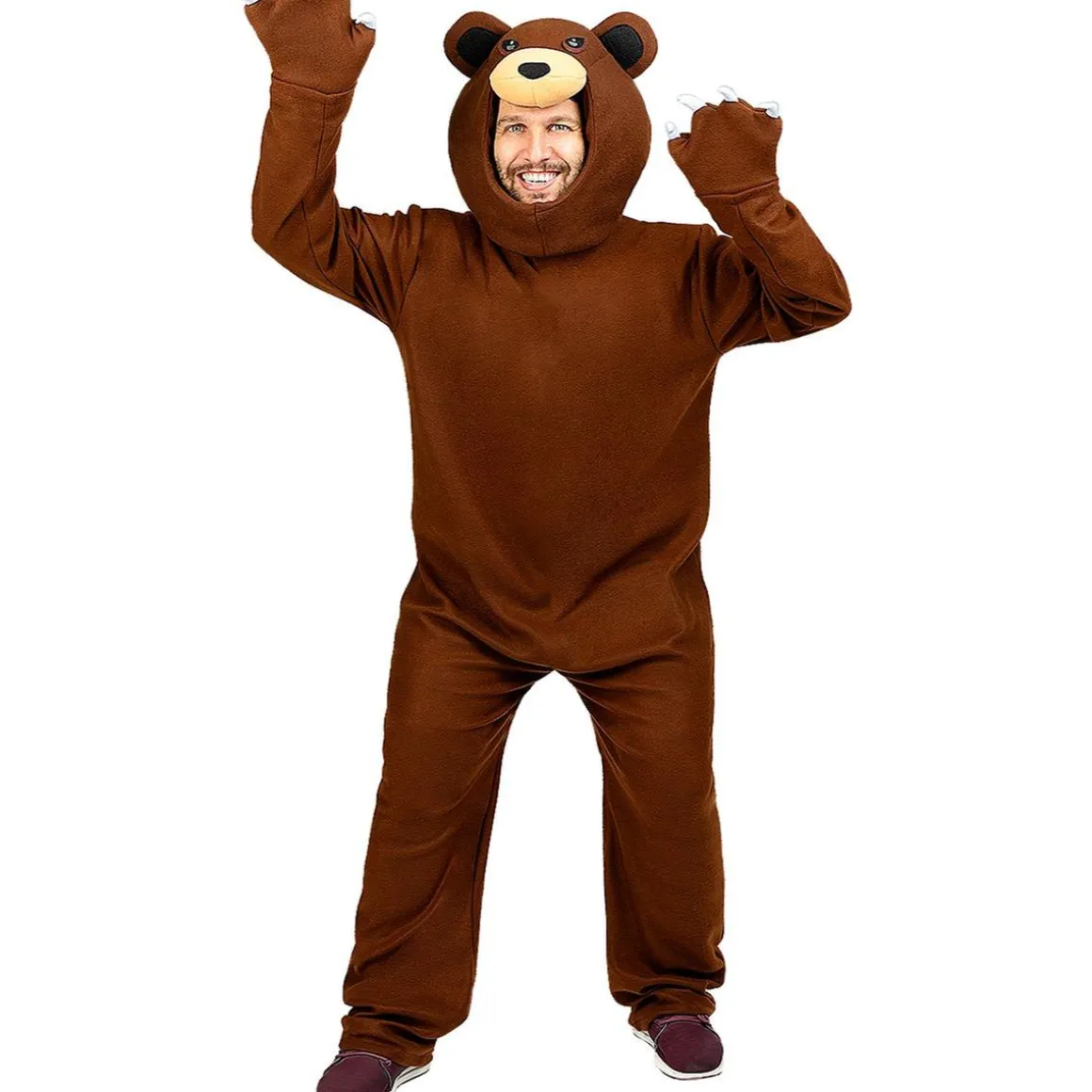 Disfraz de oso pardo para adulto S-M