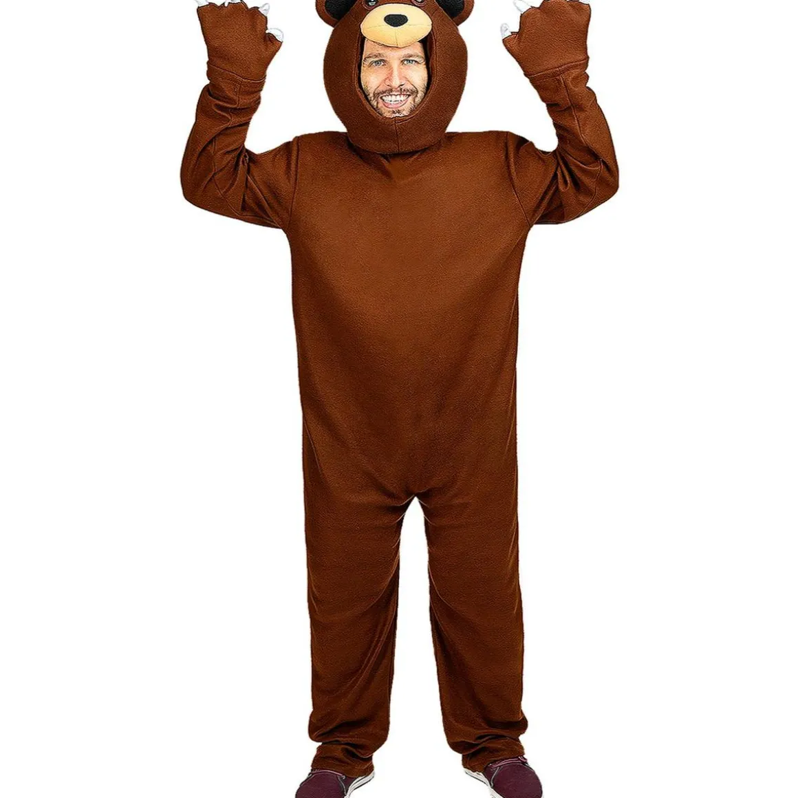 Disfraz de oso pardo para adulto S-M