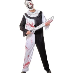 Disfraz de payaso despiadado para adultos con mini peluca y máscara, para Halloween, carnaval, fiestas, cosplay ㅤ