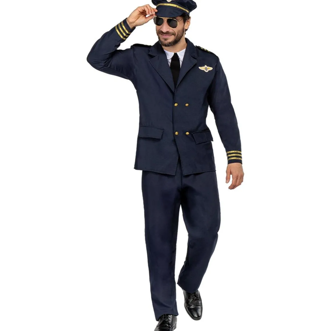 Disfraz de piloto de aviones para hombre XXL