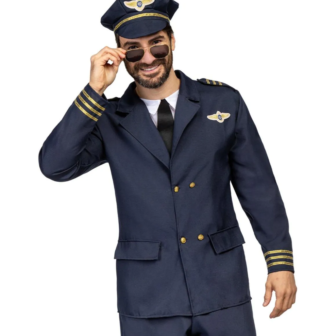 Disfraz de piloto de aviones para hombre XXL