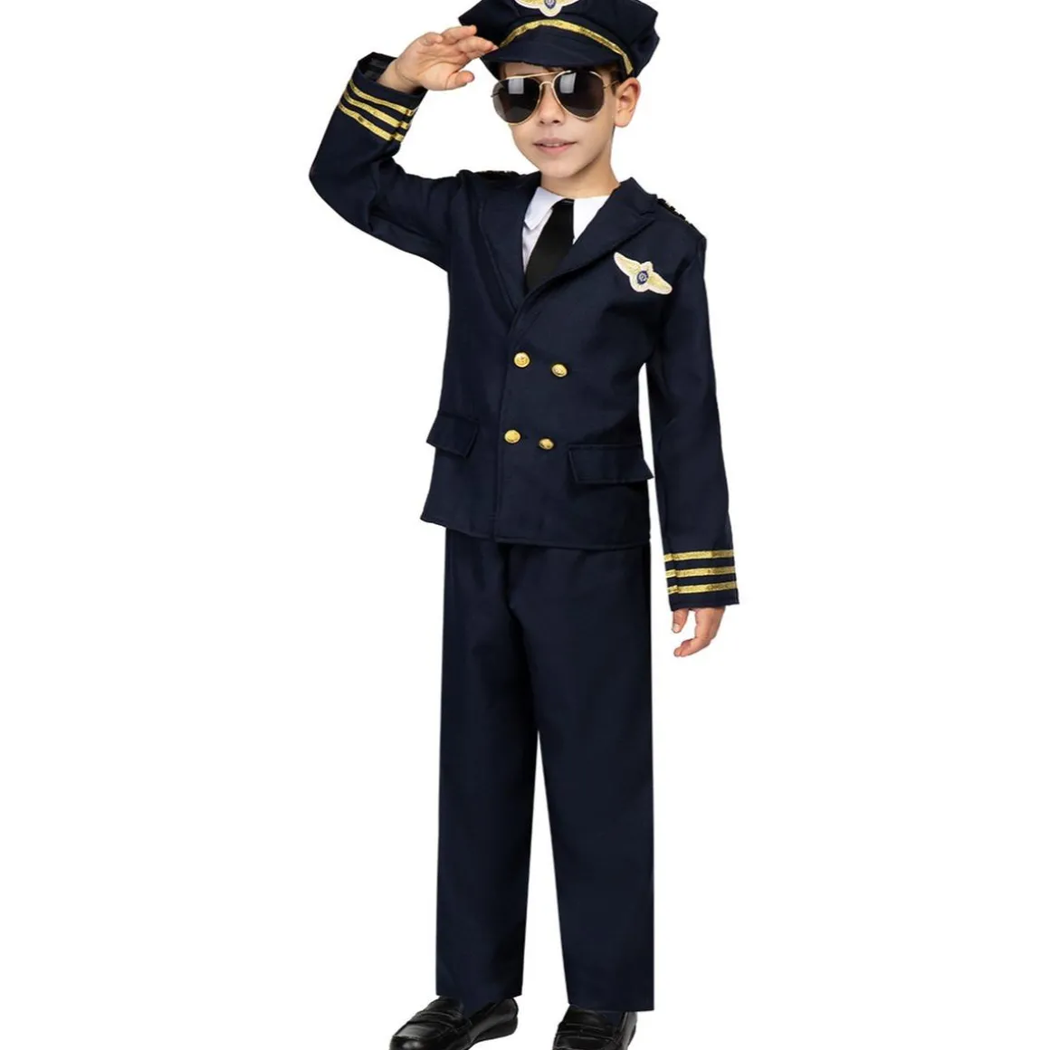 Disfraz de piloto de aviones para niño 7-9 años