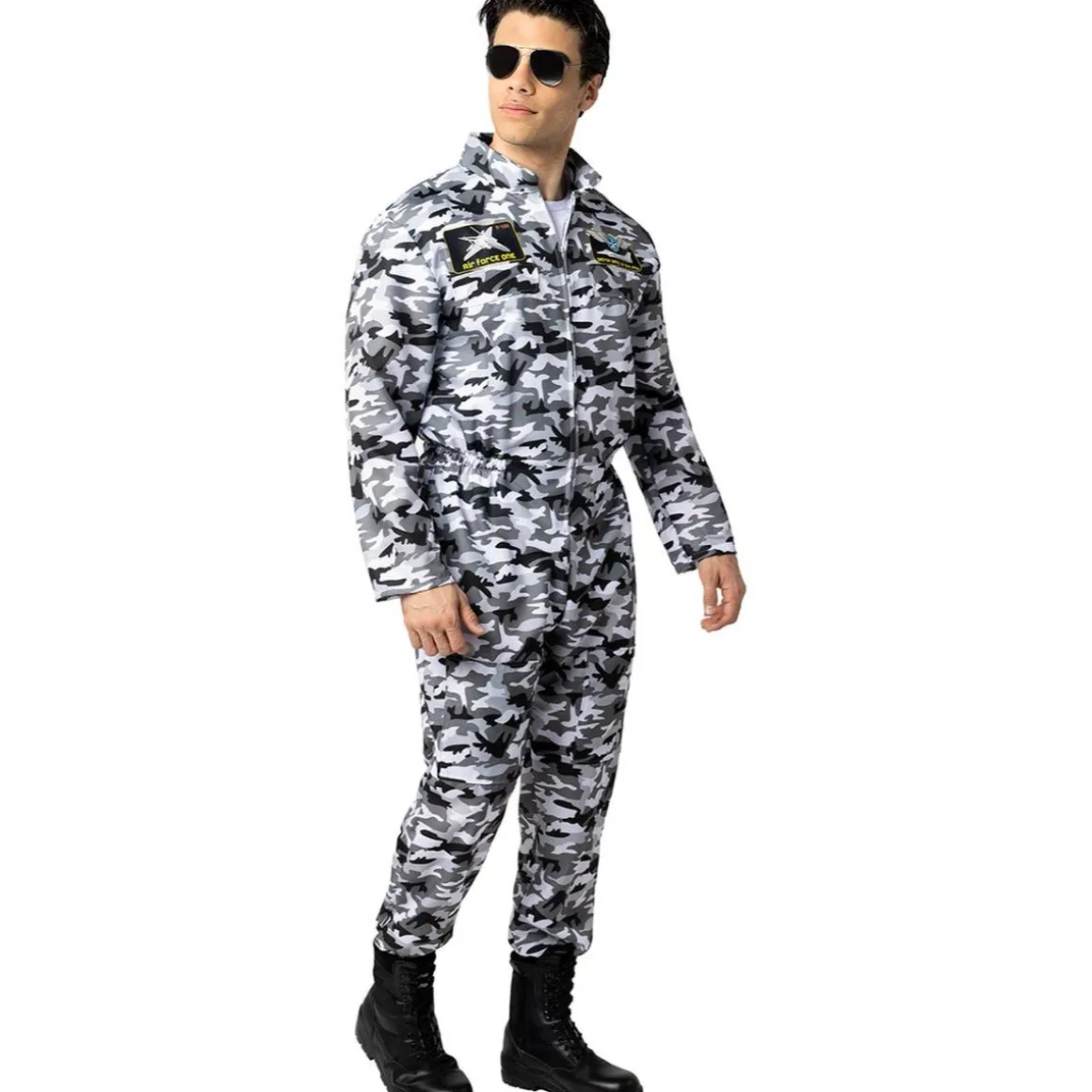 Disfraz de piloto de caza para hombre M-L