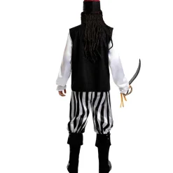 Disfraz de pirata a rayas para hombre - Colección blanca y negra S