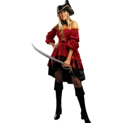 Disfraz de pirata corsaria elegante para mujer M
