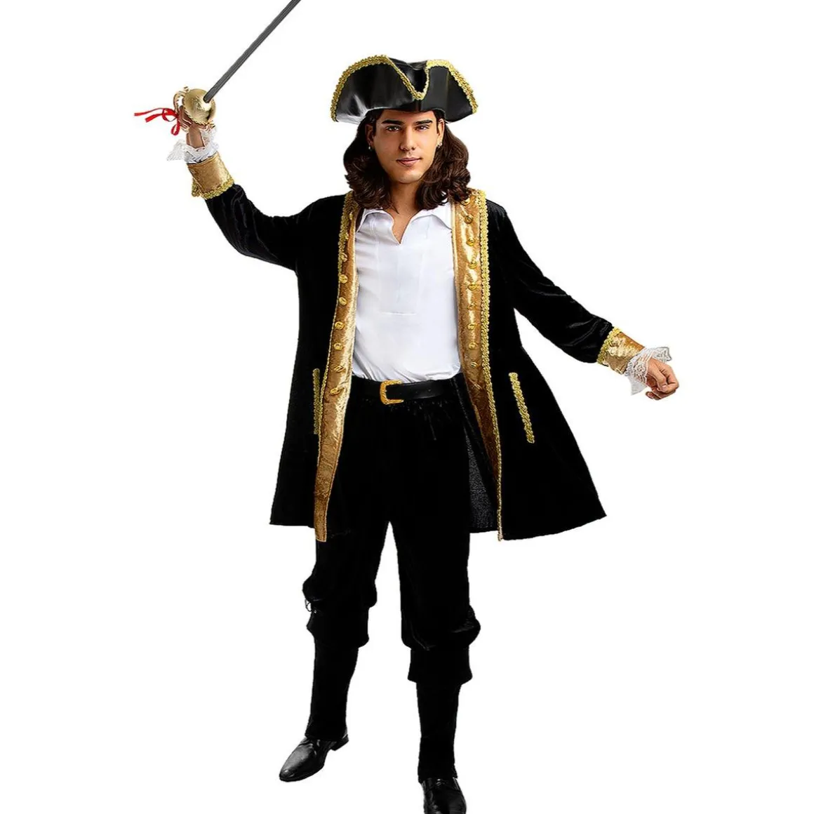 Disfraz de pirata deluxe para hombre - Colección colonial XL