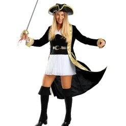Disfraz de pirata deluxe para mujer - Colección colonial L