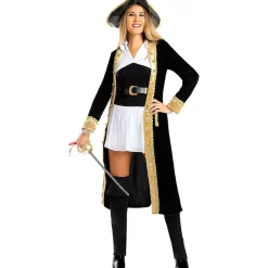 Disfraz de pirata deluxe para mujer - Colección colonial L