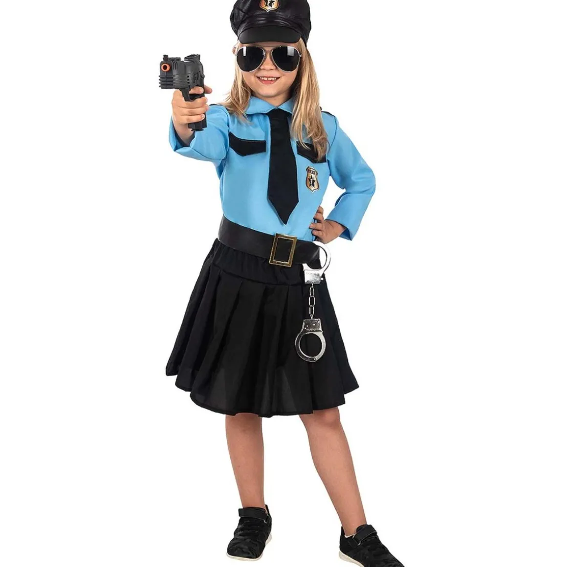 Disfraz de policía azul niña 10-12 años