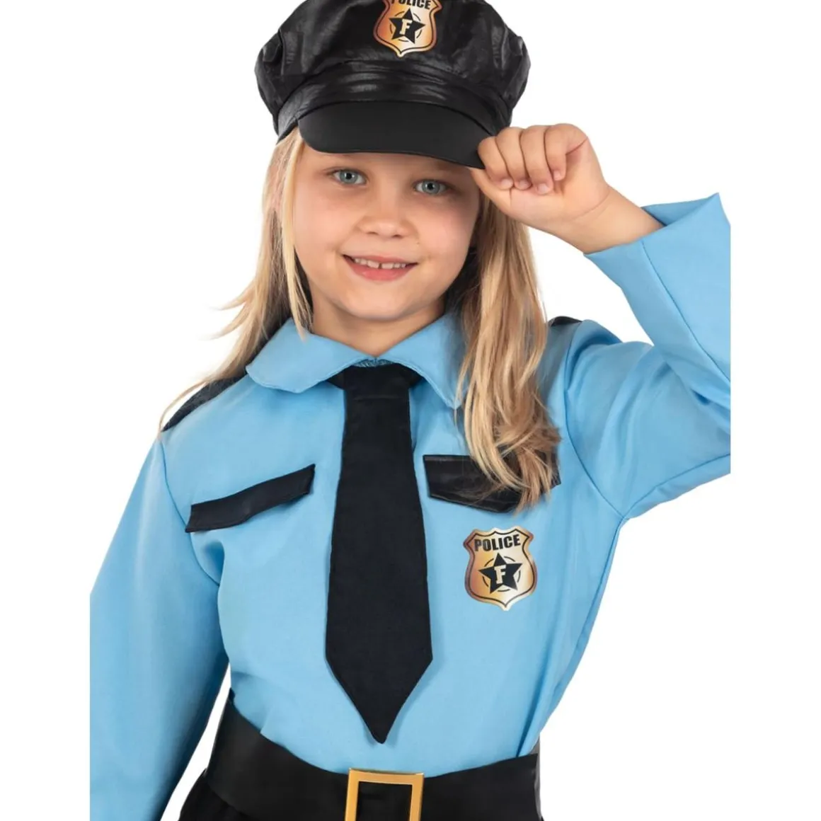 Disfraz de policía azul niña 10-12 años