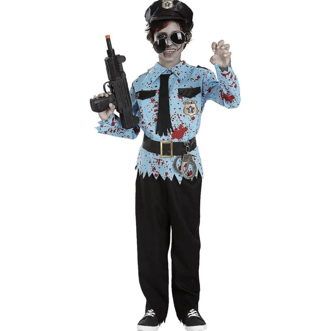 Disfraz de Policía Zombie (7-9 años)
