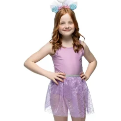 Disfraz de sirena con falda brillante y tiara ㅤ