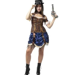 Disfraz de Steampunk corto para mujer XL