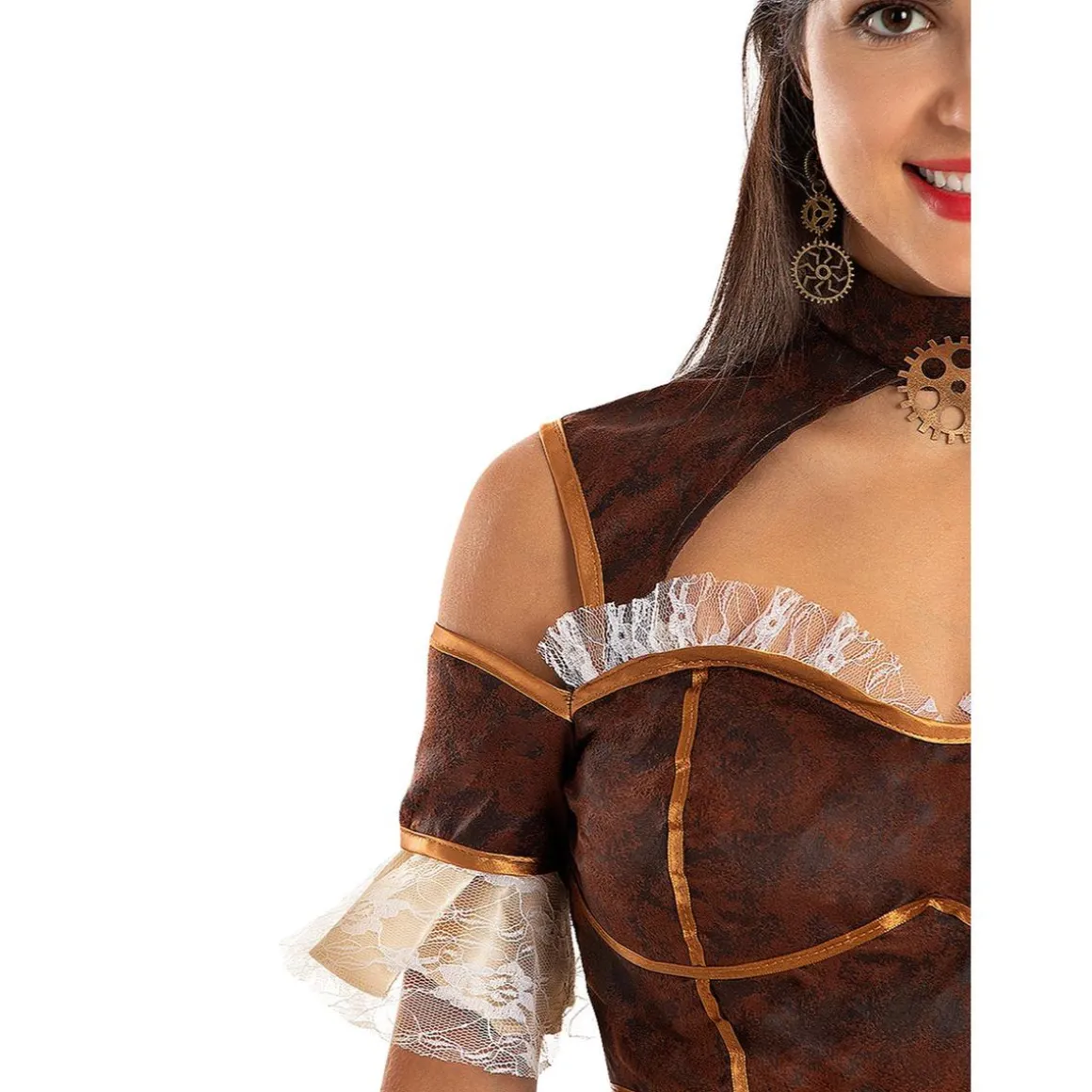 Disfraz de Steampunk corto para mujer XL
