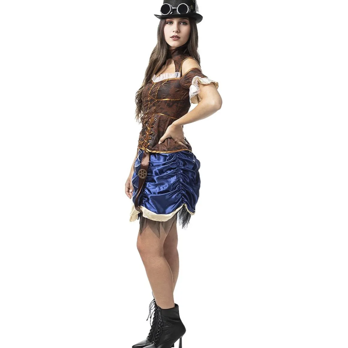Disfraz de Steampunk corto para mujer XXL