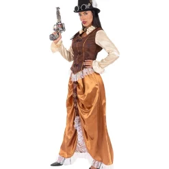 Disfraz de Steampunk largo para mujer XL