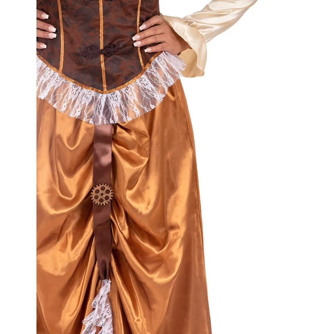 Disfraz de Steampunk largo para mujer XXL