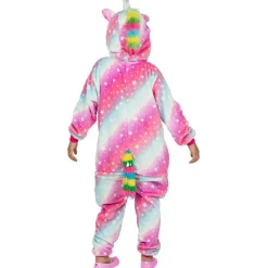Disfraz de unicornio multicolor onesie para niños 3-4 años
