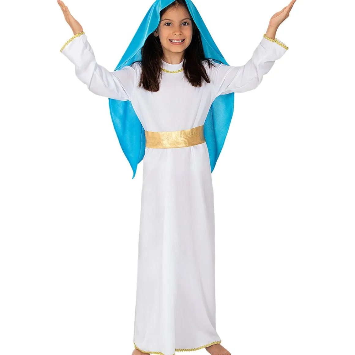 Disfraz de Virgen María niña 7-9 años