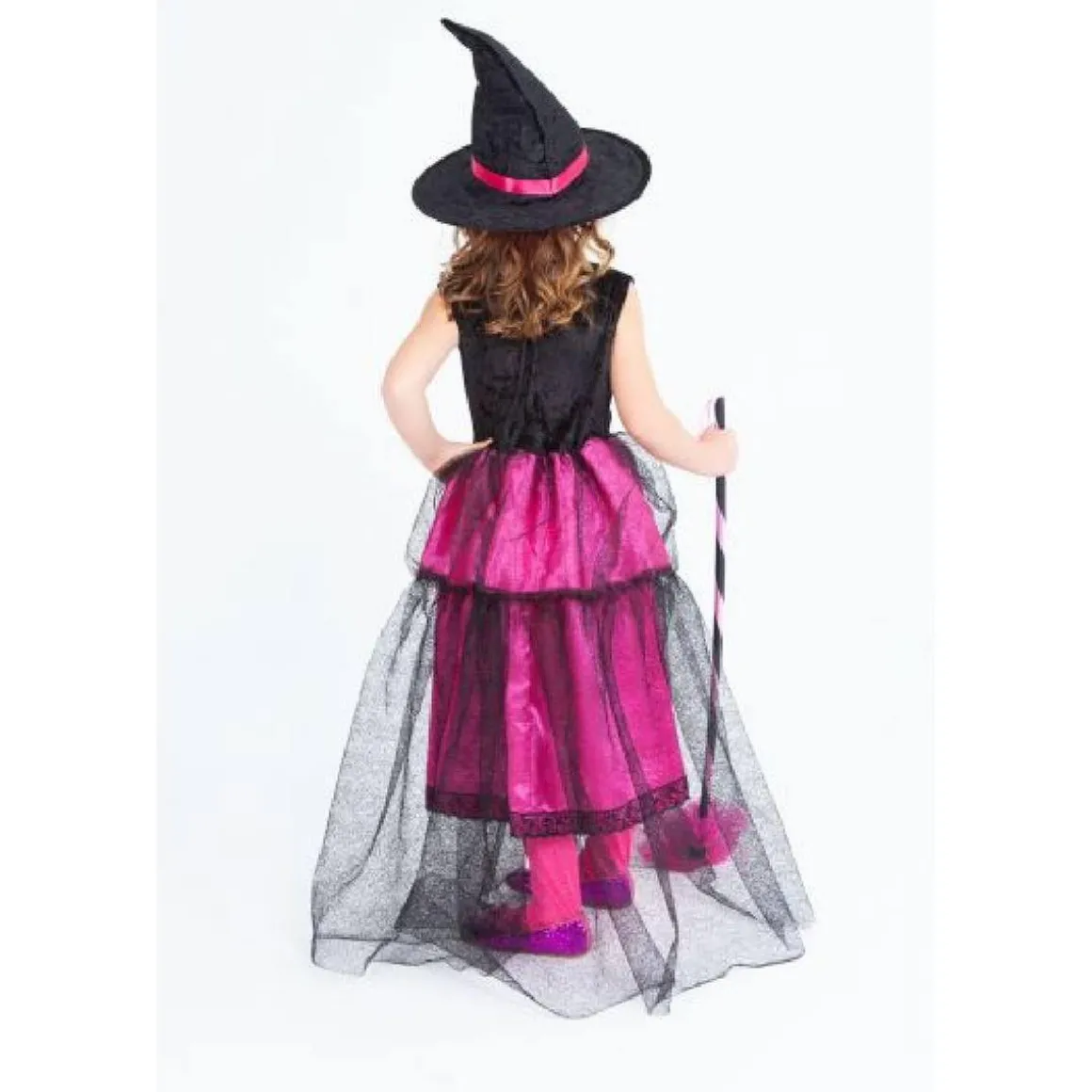 Disfraz infantil - Bruja chic rosa 5-7 años