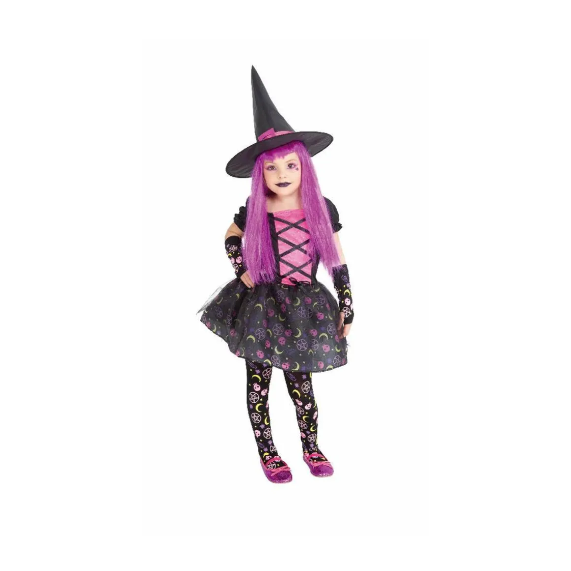 Disfraz infantil - Bruja moonlight rosa 8-10 años
