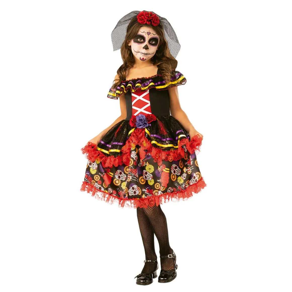 Disfraz Infantil - Catrina con Tocado 5-7 años