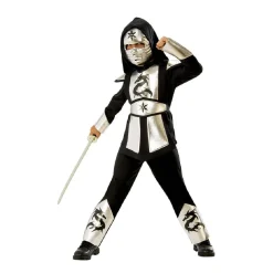 Disfraz infantil - Dragon ninja silver 7-8 años