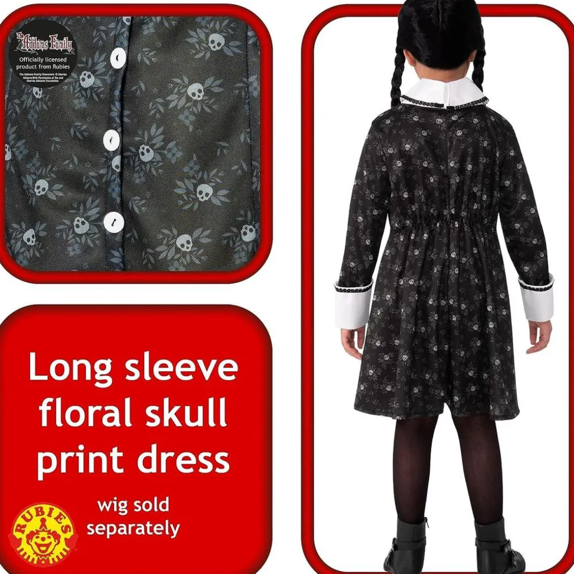 Disfraz infantil - Miércoles Addams talla L